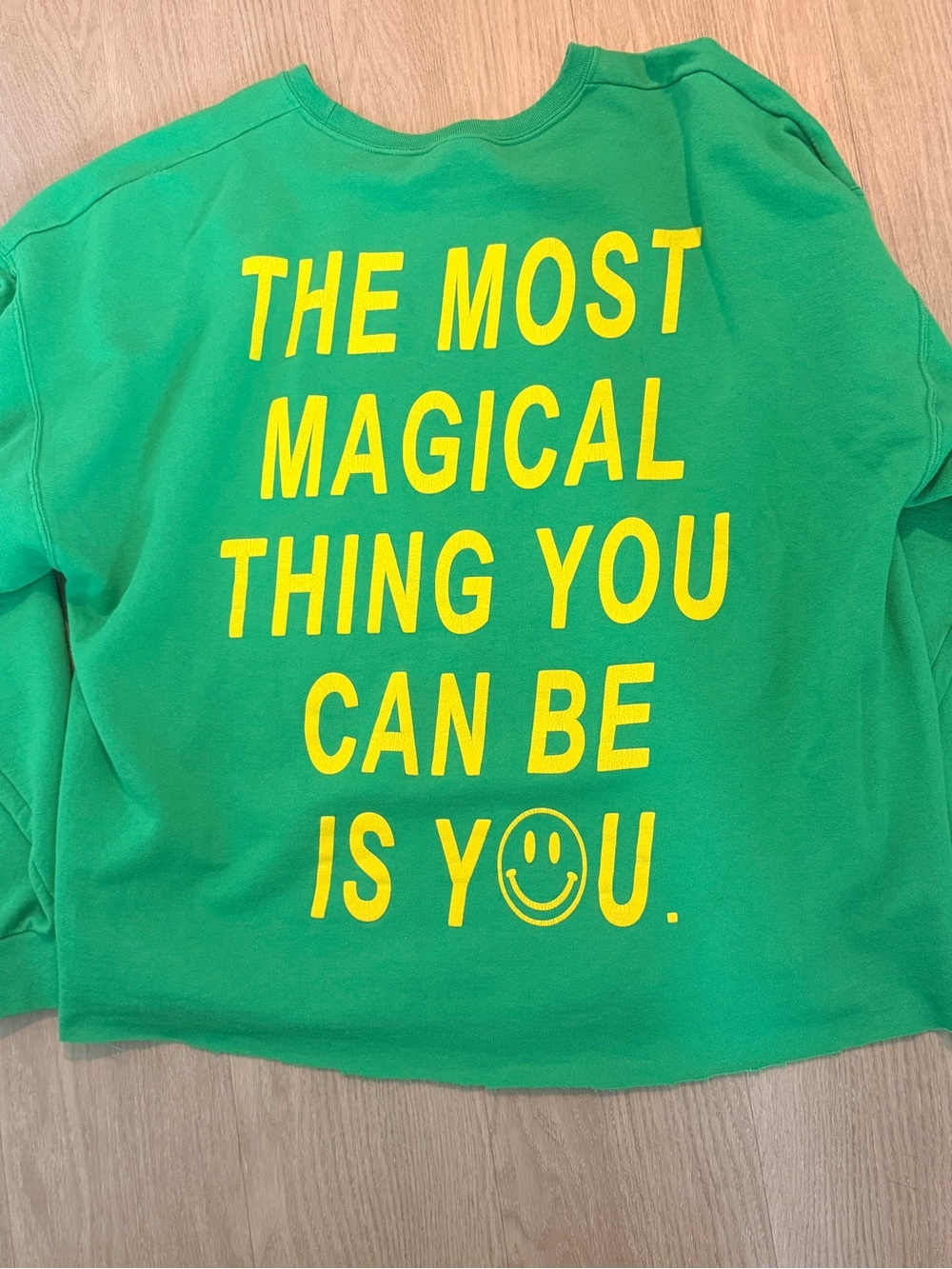 Dressed in LALA The Most Magical Thing You Can Be Is You Oversized Sweater L/XL